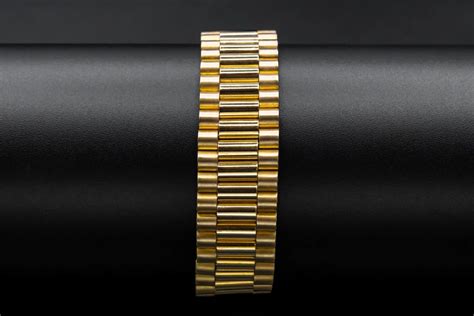 childrens rolex style bracelet|9ct Gold Children’s Rolex Style Bracelet 18.9g.